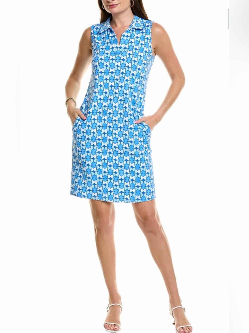 New NWT J.Mclaughlin NWT Ayla Catalina Cloth Midi Dress S Blue Pockets